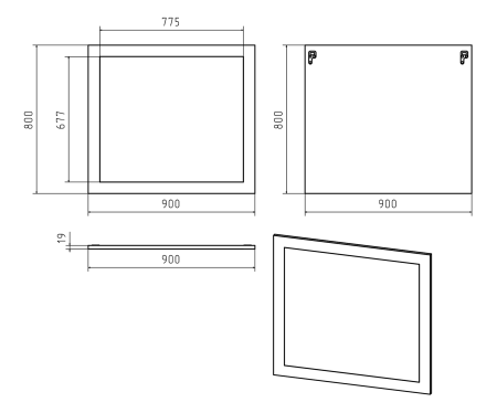Зеркало (90х80) Misty Купер 90 П-Куп02090-012