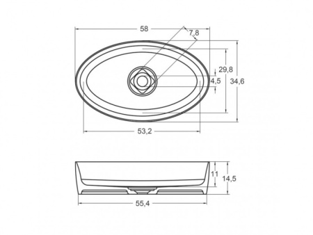 Раковина Riho Thin Oval (58х35х15) W025001105