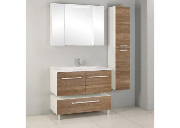 Тумба с раковиной Мадрид 100 М 2 ящика дуб европейский 1A1280K0MAP60