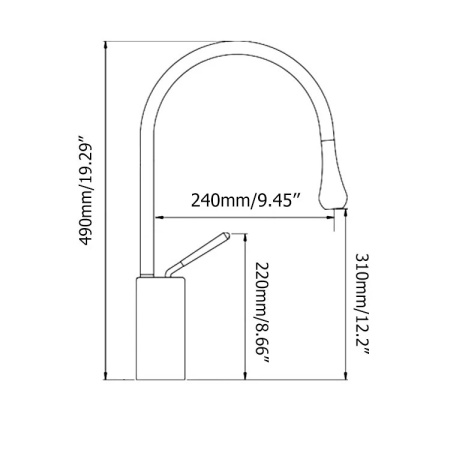 Смеситель для раковины-чаши Bronze de Luxe Scandi 9015BR
