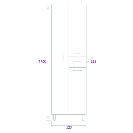 Пенал напольный Onika Модерн 52 405206