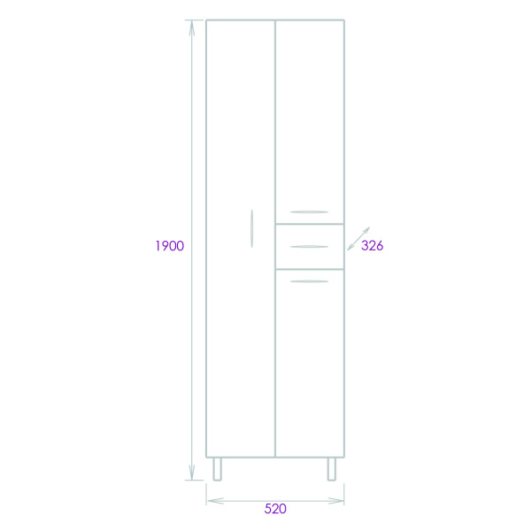 Пенал напольный Onika Модерн 52 405206