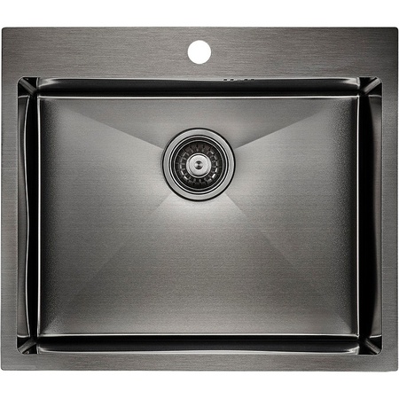Кухонная мойка Paulmark  Brim PM215951-GM вороненая сталь