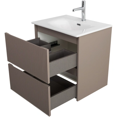 Тумба под раковину 50 BelBagno Uno UNO-MINI-500-2C-SO-СO бежевый матовый, без раковины