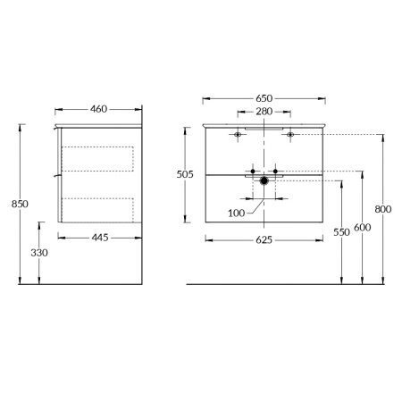 Тумба под раковину Kerama Marazzi Piano 65 PI.F.65\WHT