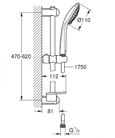 Душевой гарнитур Grohe Euphoria Champagne 27232 001 (27232001) Душевой гарнитур Grohe Euphoria Champagne 27232 001 (27232001)