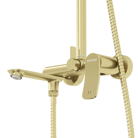 Душевая система Grossman Advans 500.K35.09.320 золото сатиновый
