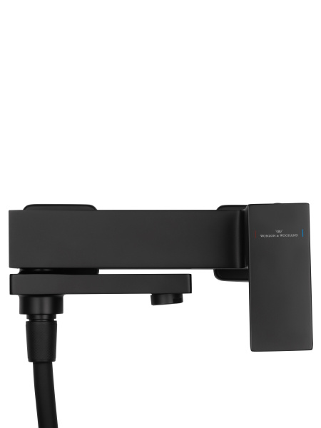 Смеситель для ванны с душем WONZON & WOGHAND CUBE, черный матовый WW-88639016-MB