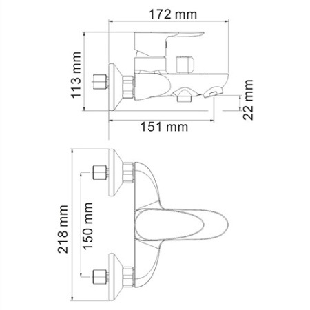 Смеситель для ванны  WasserKRAFT Leine 3501