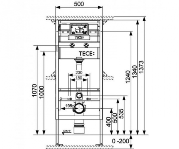 Инсталляция для унитаза TECE 9300066