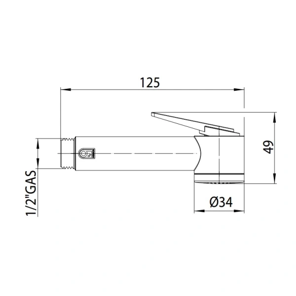 Гигиеническая лейка Bossini Paloma B00462.073 черный матовый