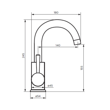 Смеситель для раковины Dorff Logic SS D3002101SS