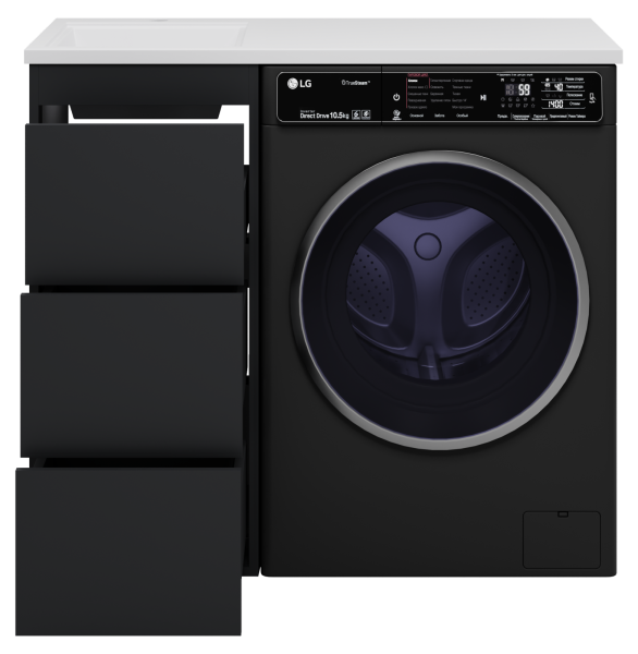 Тумба под стиральную машину Brevita Grafit 40 GRA-01040-013Я