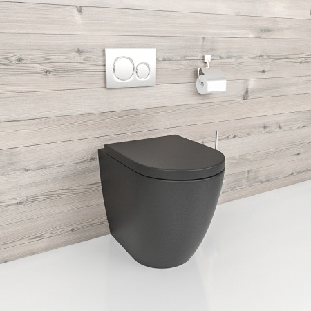 Подвесной безободковый унитаз с сиденьем микролифт beWash Aldo BKFSR101565