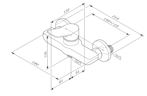Смеситель для душа Am.Pm X-Joy F85A20000