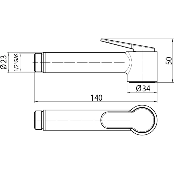 Гигиенический набор с прогрессивным смесителем Bossini Paloma Brass E37005B.094 никель шлифованный