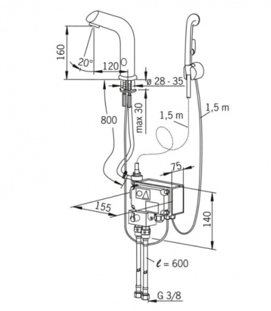 Cмеситель для умывальника Oras Electra 6105