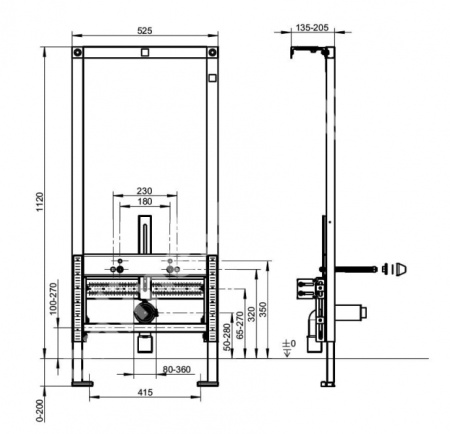 Инсталляция для биде Villeroy&Boch ViConnect 92214800 Инсталляция для биде Villeroy&Boch ViConnect 92214800