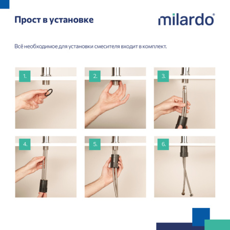 Смеситель для раковины Milardo Azure AZUSB00M01