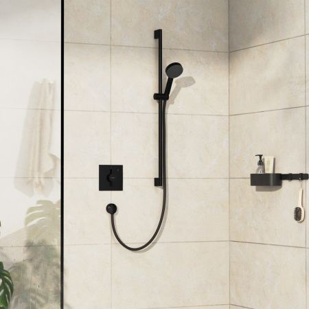 Смеситель для душа встраиваемый Hansgrohe DuoTurn E 75617670 черный матовый