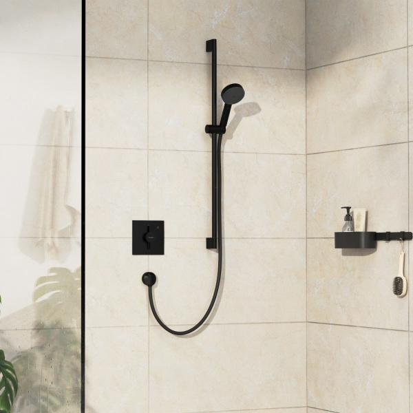 Смеситель для душа встраиваемый Hansgrohe DuoTurn E 75617670 черный матовый