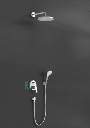 Душевой комплект с однорычажным смесителем Hansgrohe Crometta S 240 1jet 27958000 хром