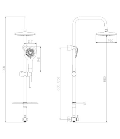 Душевой гарнитур Lemark LM8808C