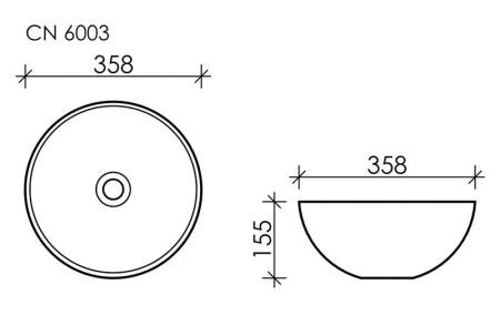 Раковина накладная (35,8х35,8) Ceramica Nova ELEMENT CN6003