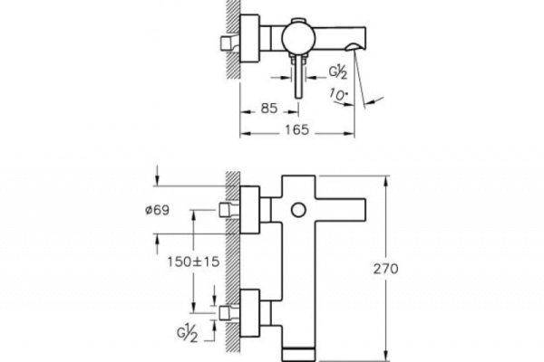 Смеситель VITRA Pure A41262EXP