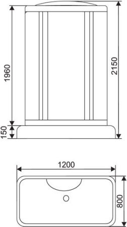 Душевая кабина (120х80х215) Arcus AS-119