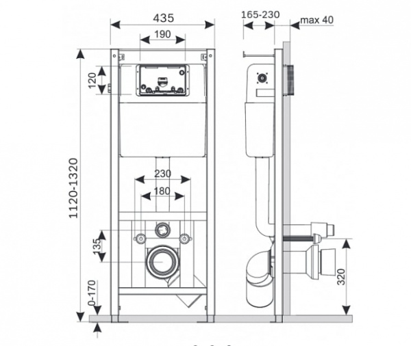 Комплект AM.PM Bliss L инсталляция+кнопка белая+унитаз+крышка I012702/I014101/C531738SC