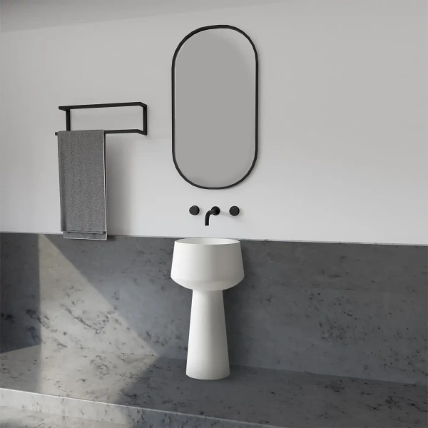 Раковина отдельностоящая ABBER Stein AS2508-H белая матовая