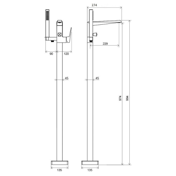 Смеситель для ванны Ravak Freedom FM 081.00 X070079 Смеситель для ванны Ravak Freedom FM 081.00 X070079