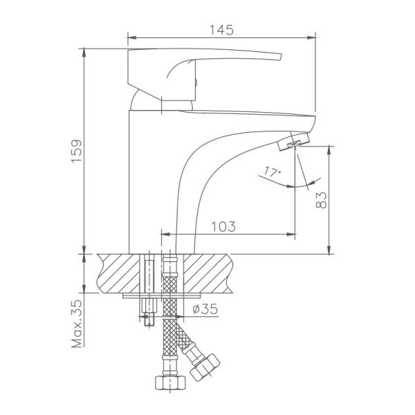Смеситель для раковины Haiba HB1065