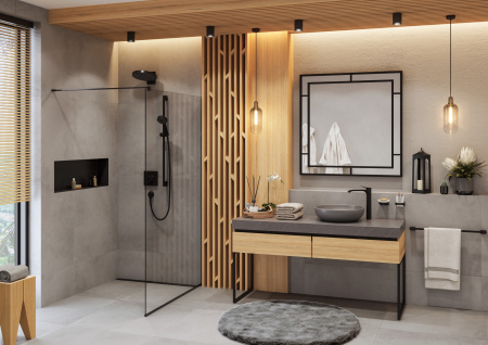 Держатель банных полотенец Hansgrohe AddStoris 41747670 черный матовый