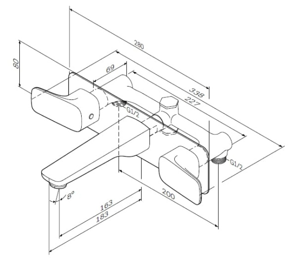 Cмеситель для умывальника AM.PM Spirit F7072400