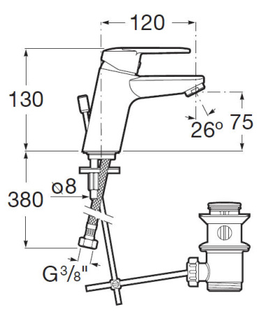 Смеситель для раковины Roca Victoria L 5A3J25C0M