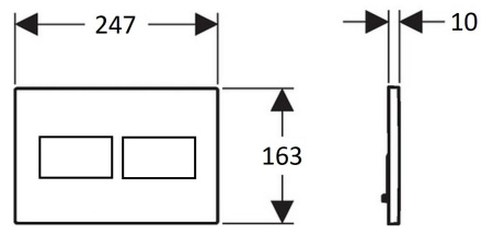 Клавиша смыва Creavit ARC GP8004.00 хром глянец