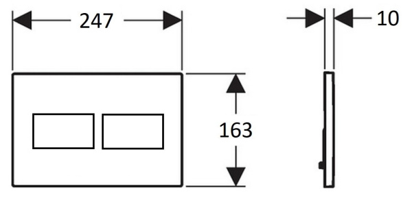 Клавиша смыва Creavit ORE GP3002.01 черная матовая