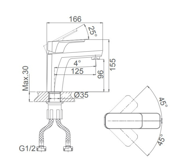 Смеситель для раковины D&K Berlin.Steinbeis (DA1432126) белый матовый
