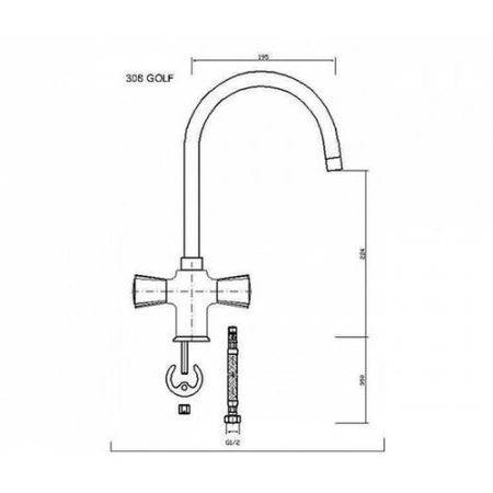Смеситель для раковины Mofem GOLF 140-1263-03(06)