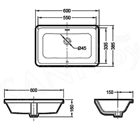 Умывальник Bravat C22171W-ENG