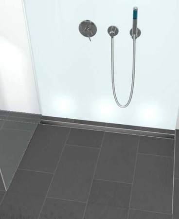 Накладная панель стеклянная 90 см Tece ТЕСЕdrainline 600992 черный