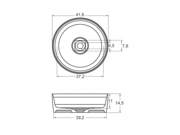 Раковина Riho Thin Round (42х42х15) W024001105