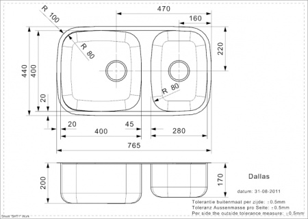 Мойка кухонная Reginox Dallas L 44248
