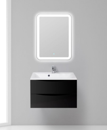 База под раковину подвесная BelBagno MARINO-800-2C-SO-NL-P Nero Lucido