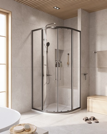 Душевой уголок (90х90) CEZARES RELAX 304 RELAX-304-R-2-90-C-GM