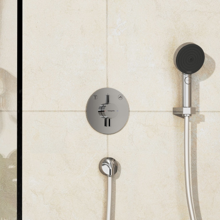 Смеситель для ванны на 2 потребителя Hansgrohe DuoTurn S 75418000 хром