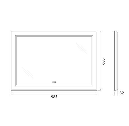 Зеркало BelBagno SPC-KRAFT-985-685-TCH-WARM