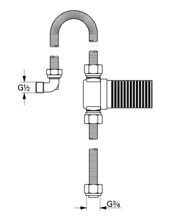 Соединительный гарнитур Grohe Talentofill 28995 000 (28995000)